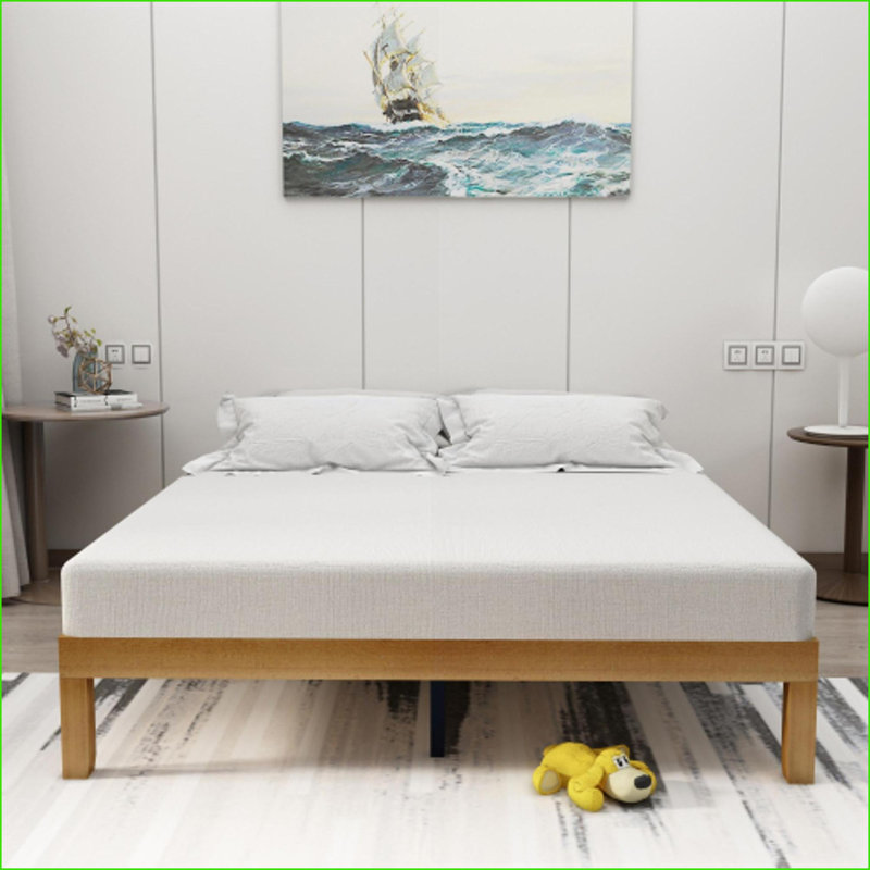 Hodnett Size Solid Wood Platform Bed Frame - No Box Spring Needed, 700 lbs Sturdy Support for Any Decor, Brown