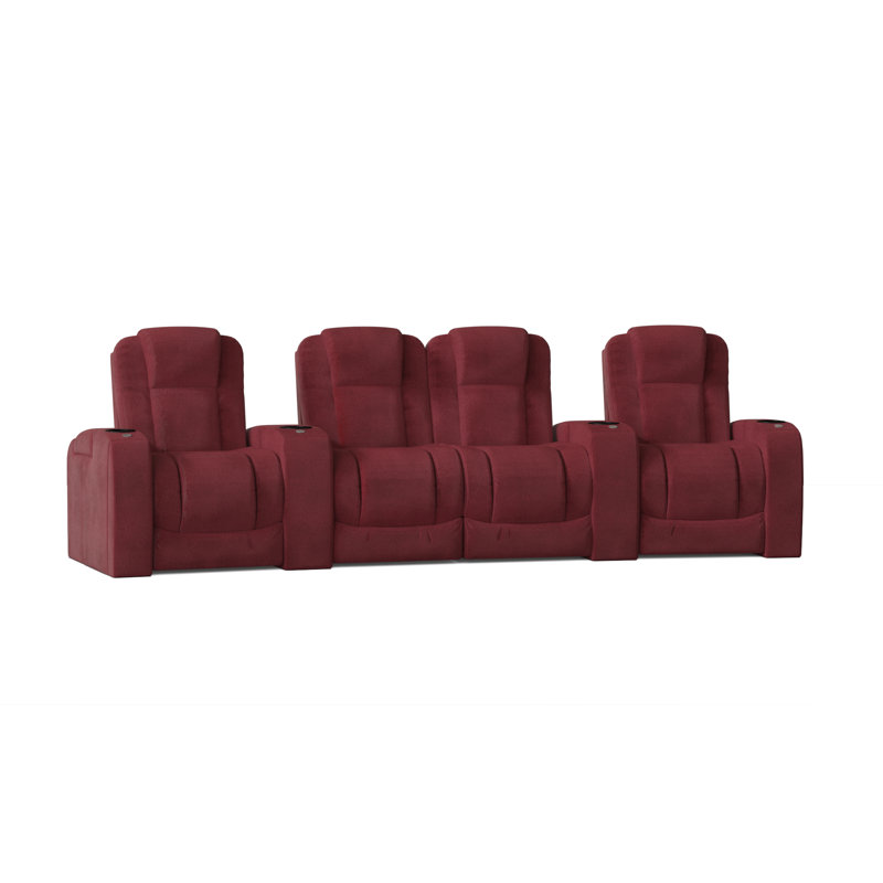 Sièges configurables home theater (rangée de 4), Sangria Smartsuede
