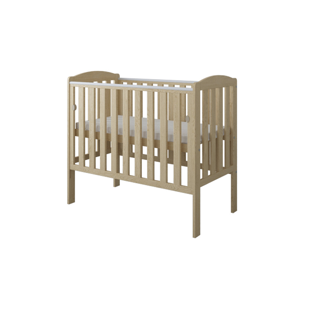 Waffi Space Saver Cot Natural With Bamboo Mattress