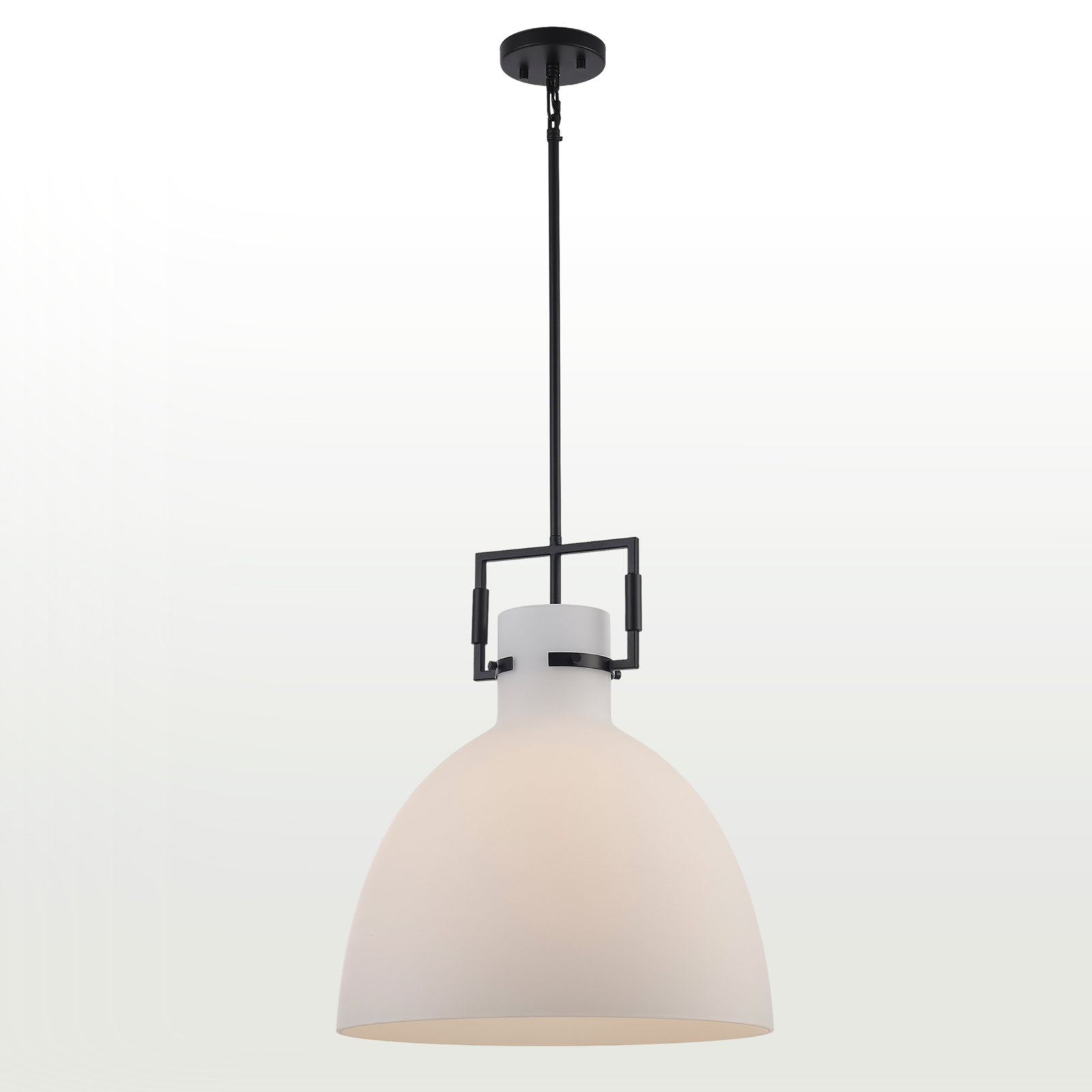 Miami Dimmable Dome Single Light Pendant, Black