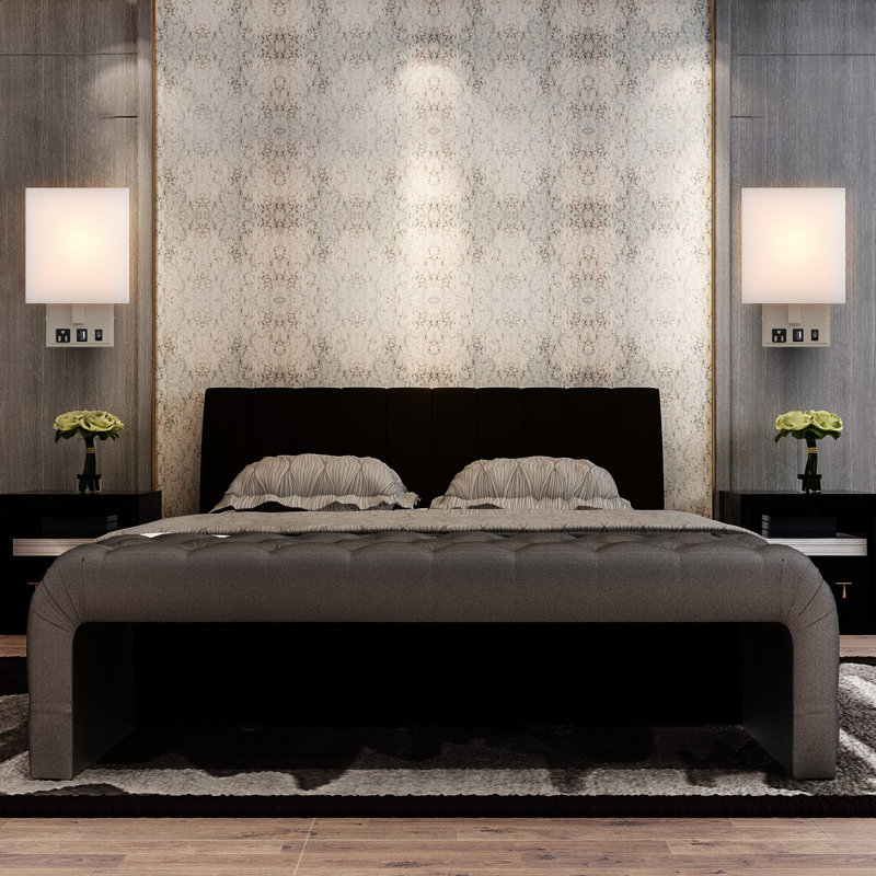 Brushed Nickel 1-Pack Wall Sconce with White Acrylic Shade