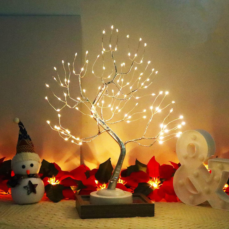 20" LED Lighted Tabletop Trees Bonsai
