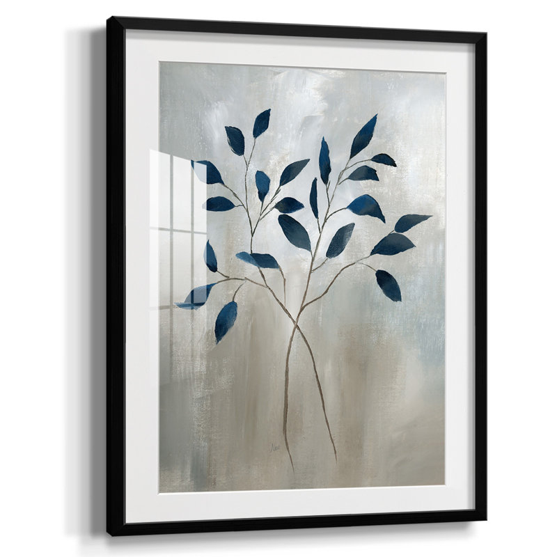 Green Shadows I, reproduction encadrée, Blanc, Papier avec cadre noir