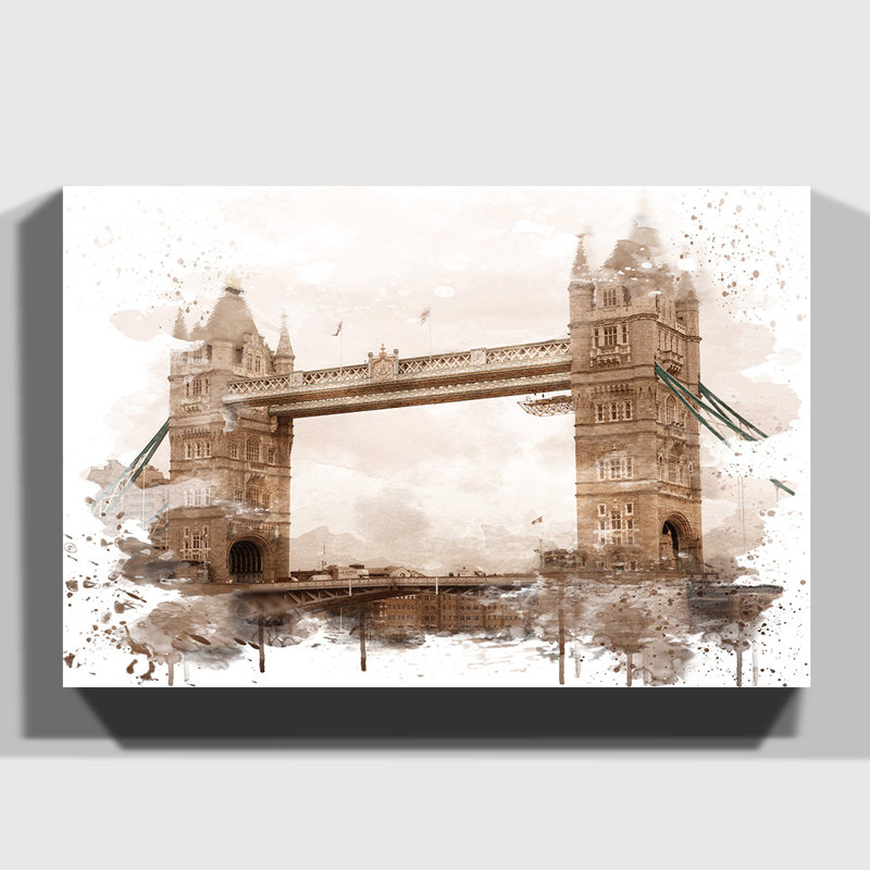 London Tower Bridge - Wall Art, 50cm H x 76cm W, Wrapped Canvas