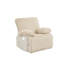 Canapés confortables en velours côtelé, fauteuil inclinable manuel beige avec porte-gobelets pour la maison