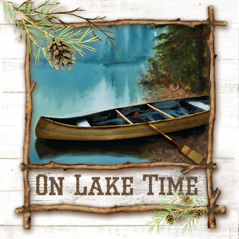 On Lake Time, H 12 po x l 12 po