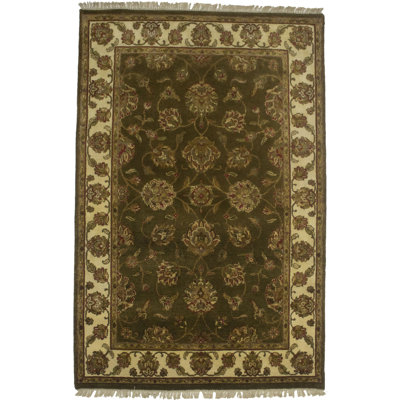 Abreu-Perez Performance Wool Floral Indoor Rug