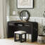 Helmetta Dressing Table And Mirror In Black With Grain-763785321