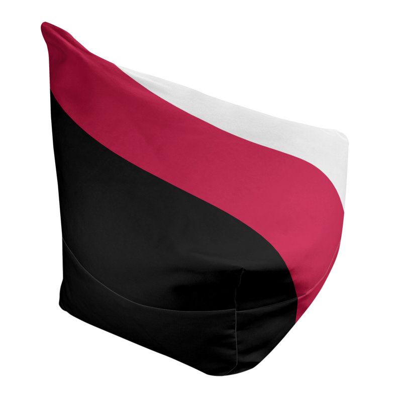 Toronto Bean Bag Cover, 2" x 38" x 42", Black/Red/White