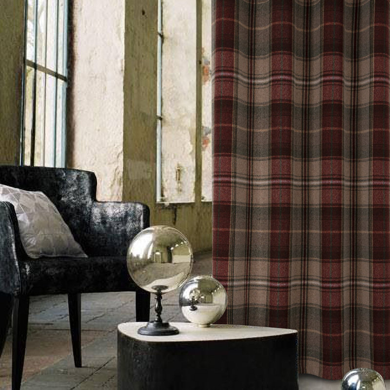 Blackout Curtain Panel Pair, Dark Red, Width 168 x Drop 183 cm