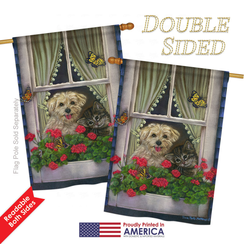 Double Sided Polyester Garden Flag, 18.5" H x 13" W