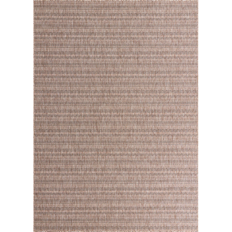 Tapis d'extérieur scintillant brun clair, Rectangle 7 pi 10 po x 11 pi