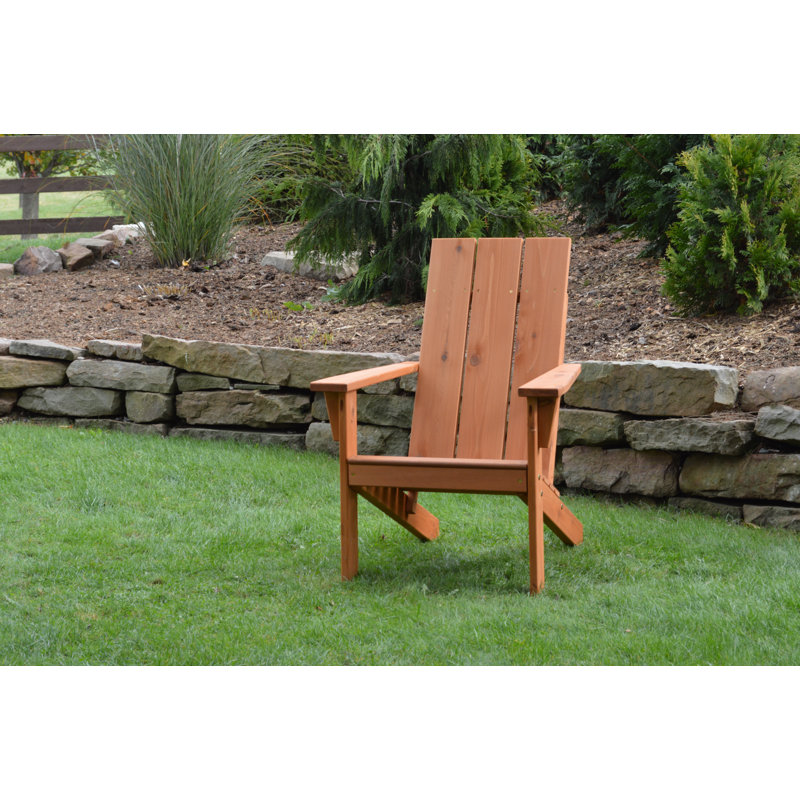 Ameerah Outdoor Adirondack Chair, Cedar Stain