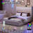 Upholstered Bed Frame With 4 Drawers, Bed With Storage Headboard And Charging Station