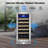 15 Inch Single Zone Wine Refrigerator, Mini Wine Cooler, Holds 30 Bottles, Built-In or Freestanding with LED Light, Safety Lock, Removable Shelves – In Silver and Black Options-119688609