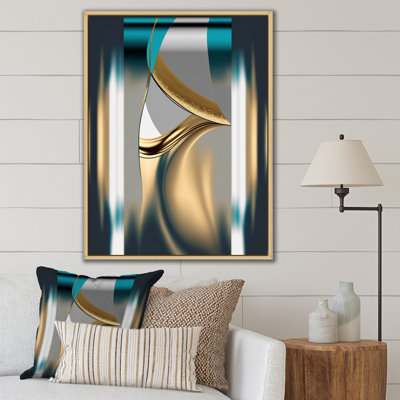 " Pirouette In Turquoise Retro Minimalism "
