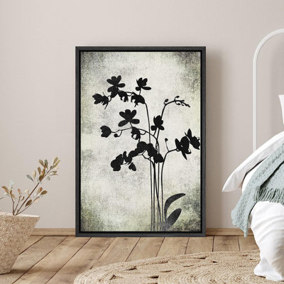 Dark Plants Profile " Grunge Flower Silhouette "