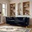 Canapé de style Chesterfield 3 places 82,67 po en velours moderne avec 2 coussins-1883331768