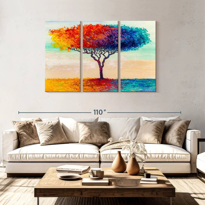 Harnek Colorful Tree, 48" H x 74" W