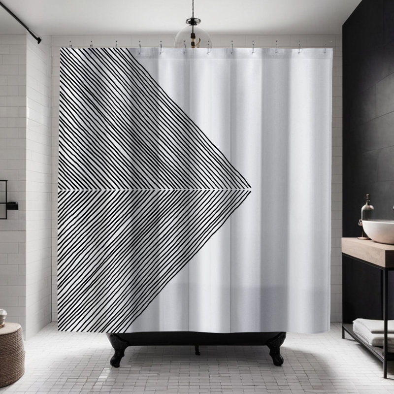 Coco Shower Curtain, Black