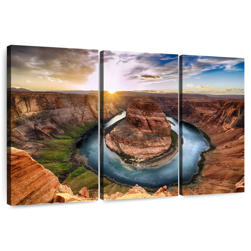 Alvord Horseshoe Bend Sunrise, H 36 po x l 57 po