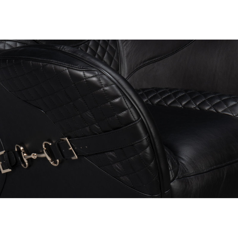 Hera Armchair, Black Genuine Leather