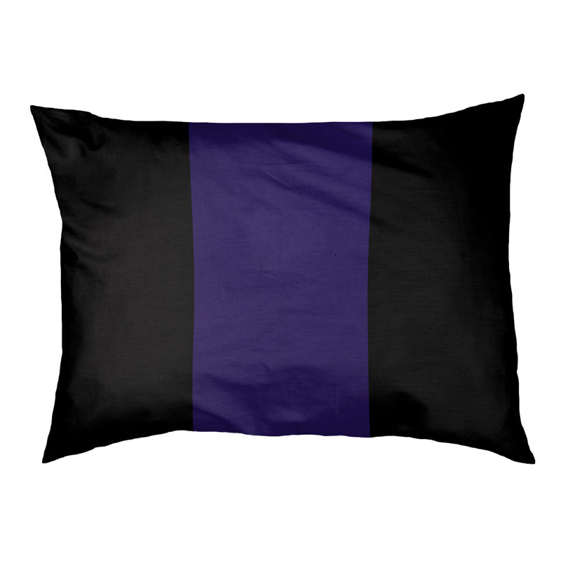 Coussin d'extérieur Toronto, Petit (l 28 po x P 18 po x H 6 po), Noir / Mauve