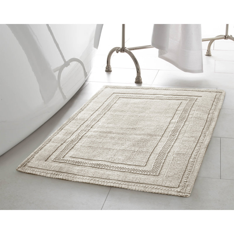 Bath Rug, Washed Beige, 21" W x 34" L