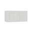 Petite armoire murale en bois massif - l 30 po x P 12 po x H 18 po, peinte en blanc, prête à assembler-1337603865