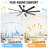 72 Inch Modern Large Design Ceiling Fans With Smart Remote Control 6 Wind Speed DC Motor Black For Living Room-121071272