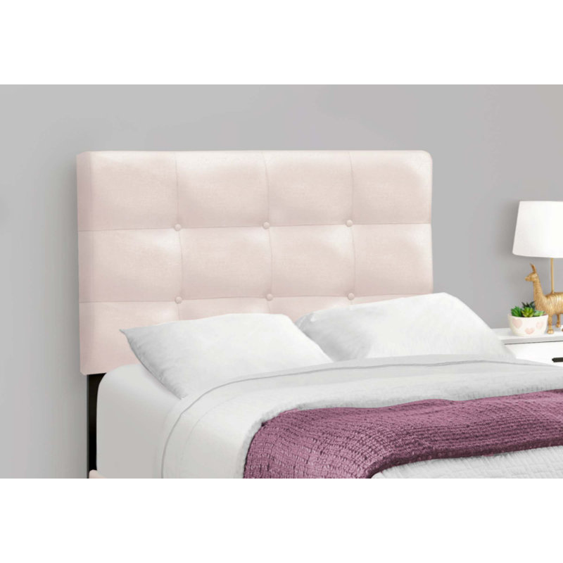 Rojus Upholstered Standard Bed, Pink, Twin