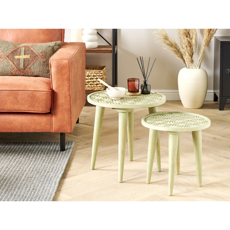 Irmtraud Solid Wood Side Table Set