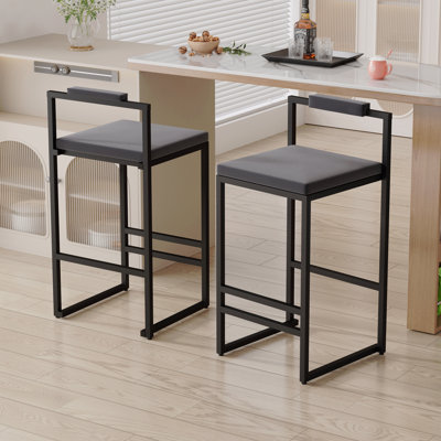 Bar Stools Upholstered Velvet Counter Height Barstools