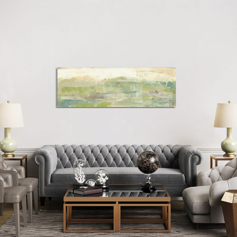 Greenery Horizon Line III by Jennifer Goldberger - Wrapped Canvas Panoramic Painting, 152.4 cm H x 50.8 cm W x 1.91 cm D