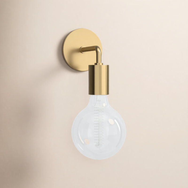 Henry Armed Sconce, Aged Brass