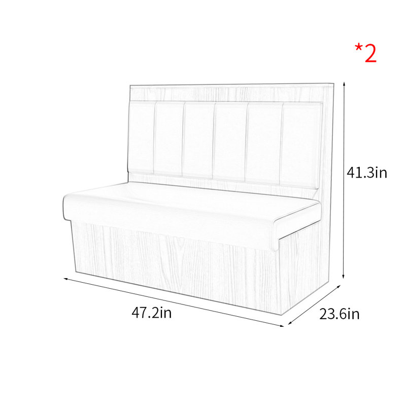 Bancs de restaurant modernes et simples, Vert
