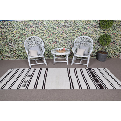 Tapis de couloir rétro vintage en chanvre à rayures idéal pour la chambre à coucher ou la cuisine