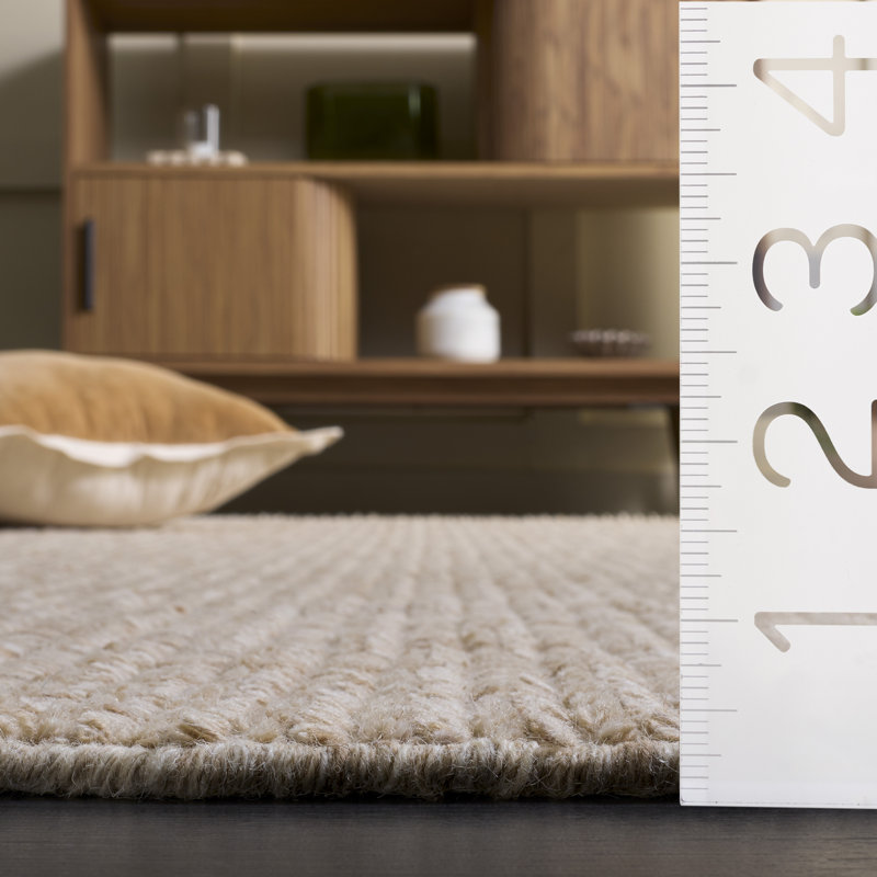 Natura 230 Hand Woven Wool Pile No Pattern Rug, Rectangle 4' x 6'