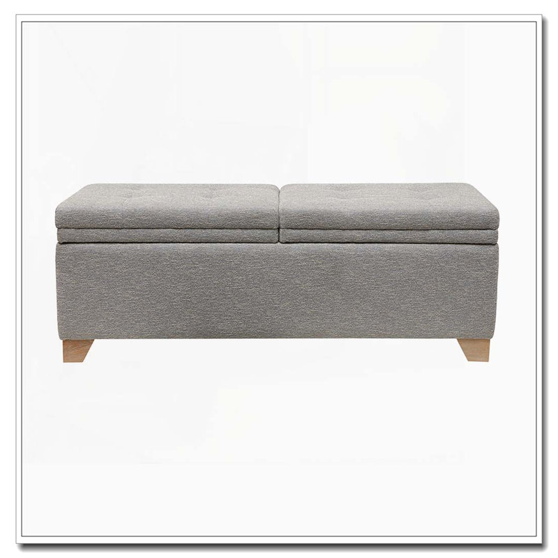 Banc de rangement à fermeture douce avec plateau divisé