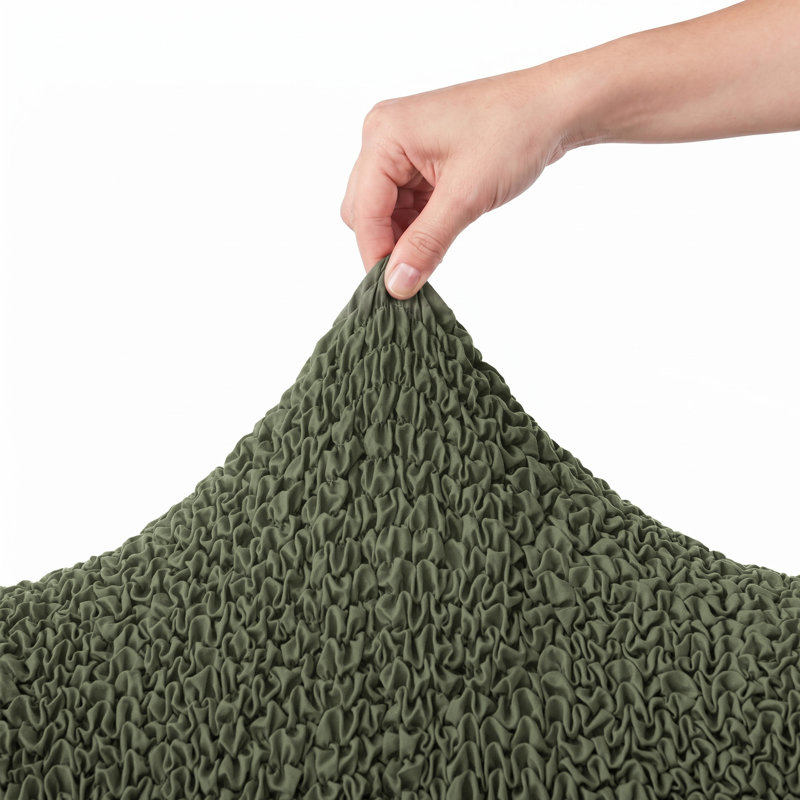 Housse extensible pour repose-pieds - Facile à nettoyer et durable - Collection Microfibra, H 23 po x l 64 po x P 54 po, Vert