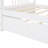 Daybed With Twin Trundle In White, Solid Wood For Multi-Functional Home Living Spaces White Hideaway Trundle, Various Rooms