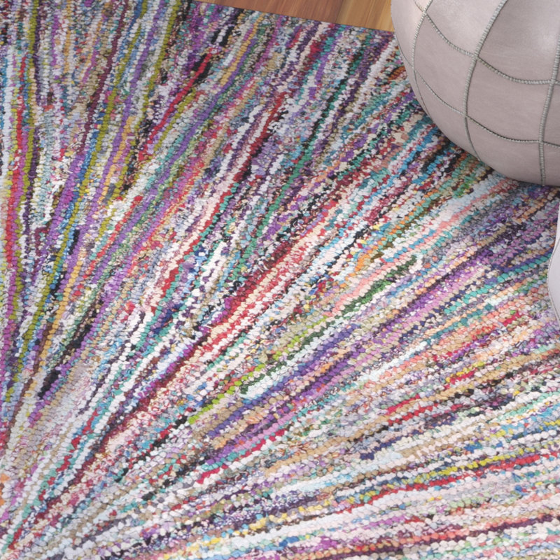 Anaheim Hand Tufted Performance Abstract Rug, Round 4'