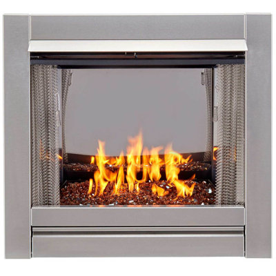 Square Stainless Steel Natural Gas Smokeless Outdoor Fireplace