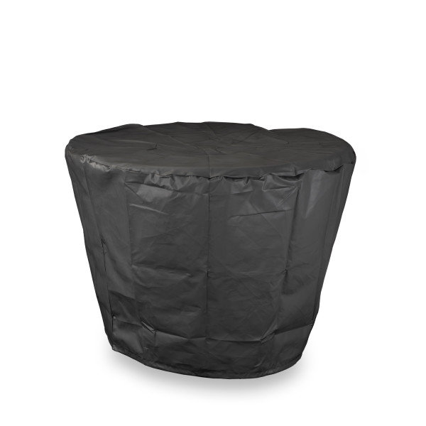 Black Weatherproof Propane Fire Pit Cover with Drawstring Closure