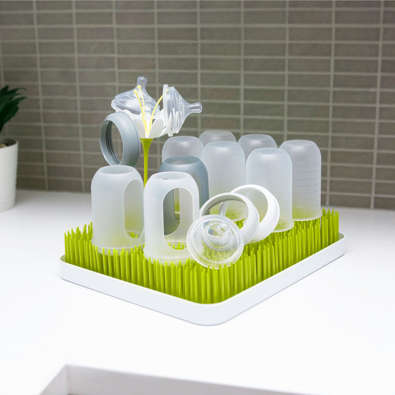 Dish Rack, White/Yellow, 9.5'' H x 3.5'' W x 3.5'' D