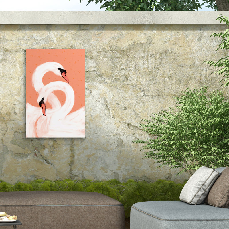 Treechild Swans Outdoor  Canvas, H 12 po x l 19 po
