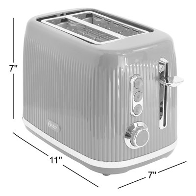 Retro 2 Slice Toaster with Extra Wide Slots in Burgundy