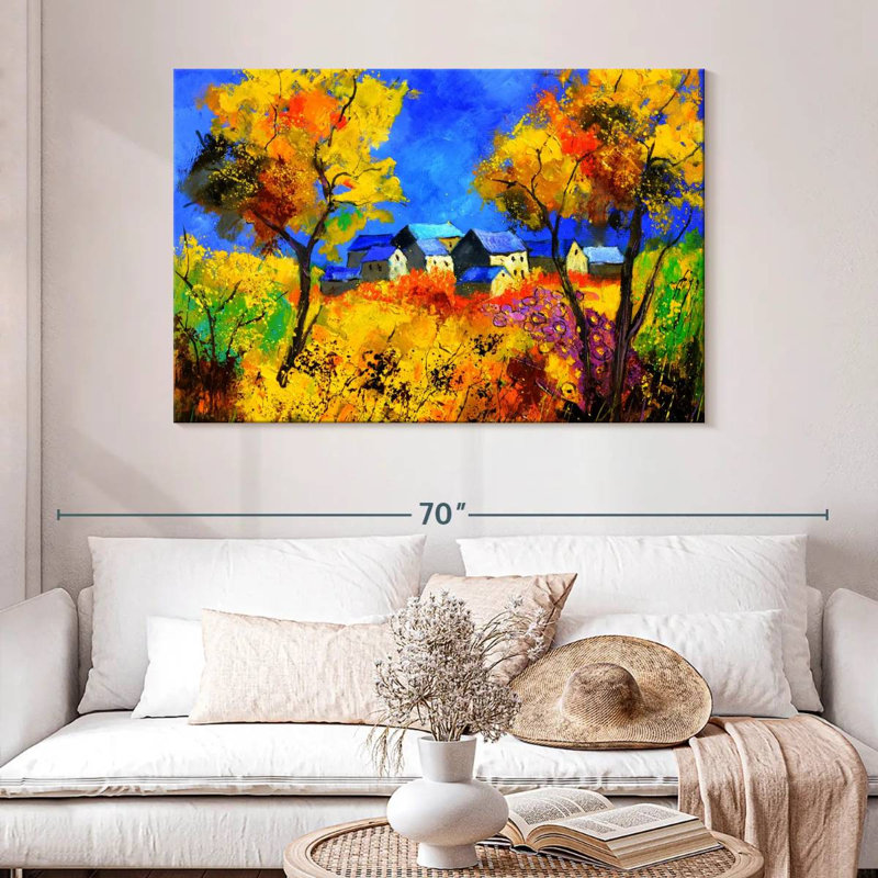 Alvord Quaint Village In Summer, 32" H x 48" W