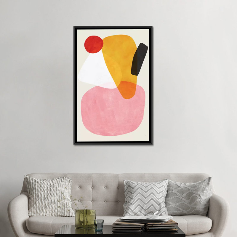 «Mikado» par Tracie Andrews - impression sur toile tendue, H 26 po x l 18 po x P 1,5 po, Toile avec cadre noir, Pas de tapis