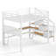 Elevate Full Size Metal Kids Loft Bed with Stairs and Movable Desk-131140047